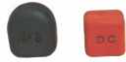 M-72397 HYD. KNOB RED & BLACK DI [SCREW TYPE]